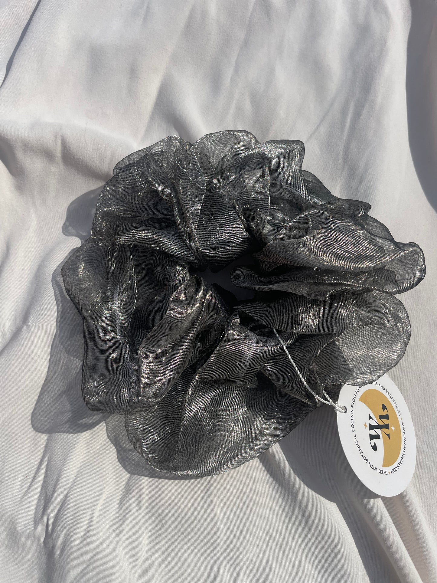Plant Dyed Silk Organza Scrunchie