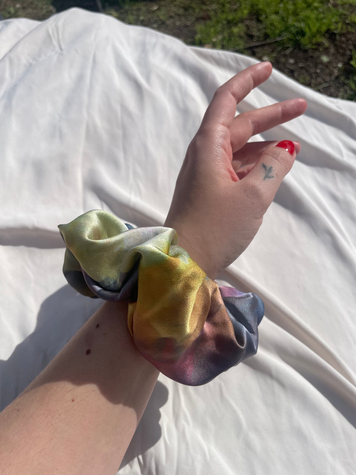 Plant Dyed Silk Scrunchie