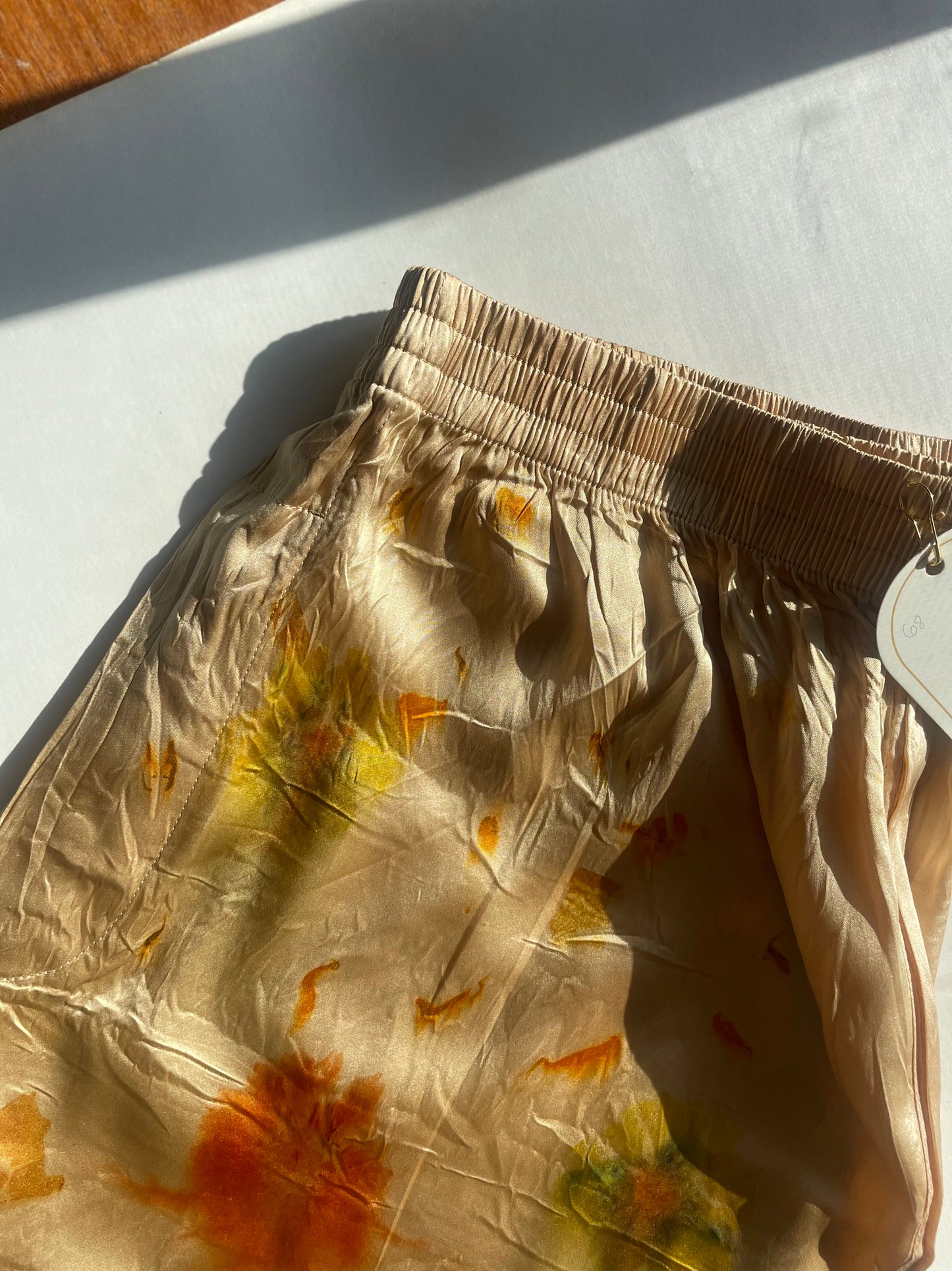 Silk Boxers - Black Walnut & Madder Root w/ Flower Eco Print