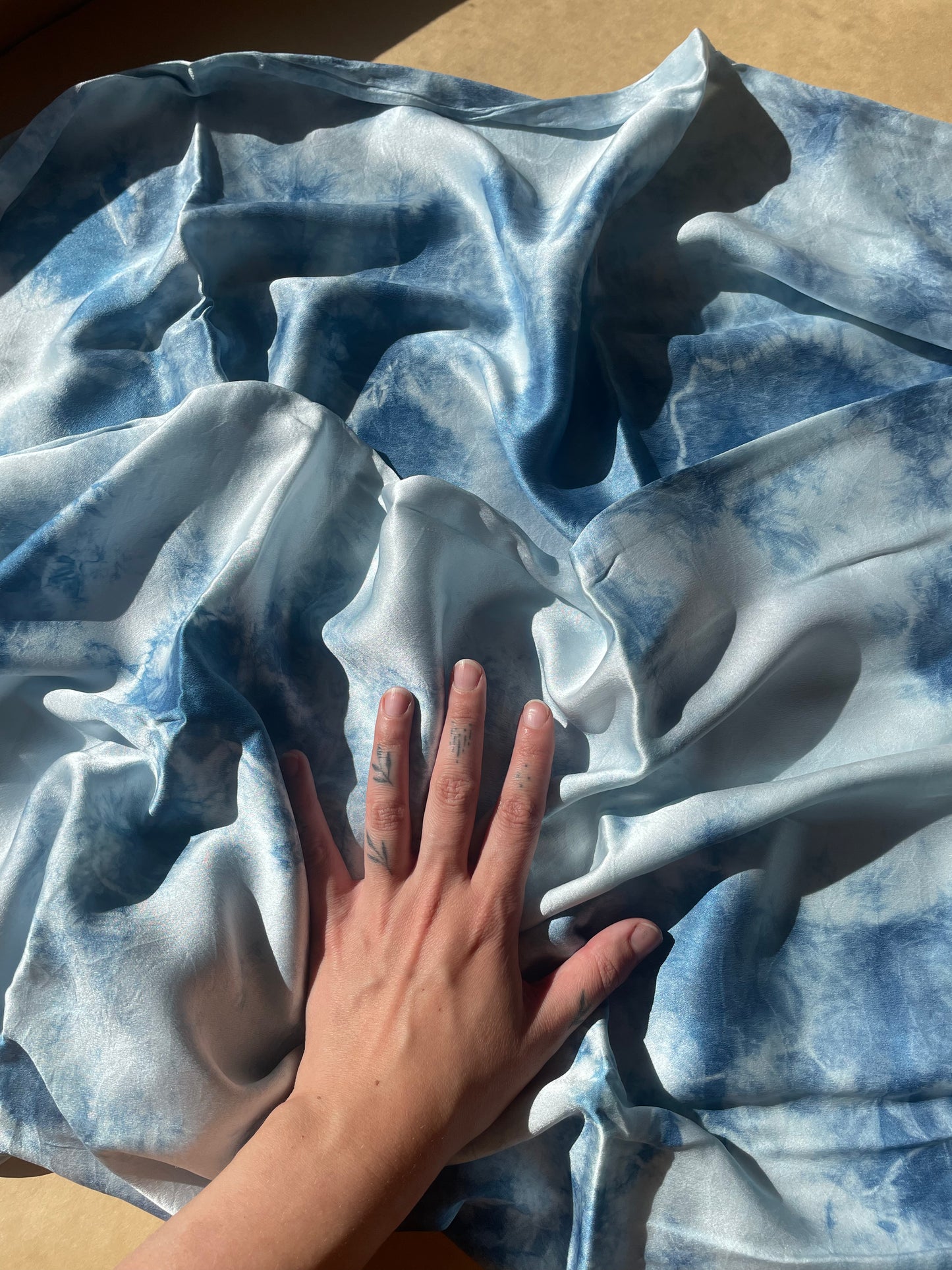 Silk Pillowcase Indigo Sky * Made to Order*