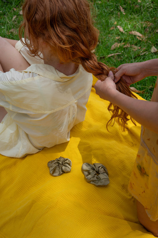 Plant Dyed Silk Scrunchie