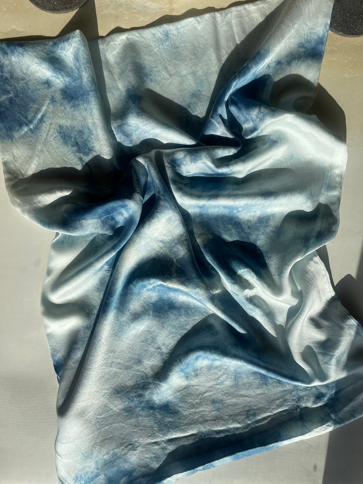 Silk Pillowcase Indigo Sky * Made to Order*