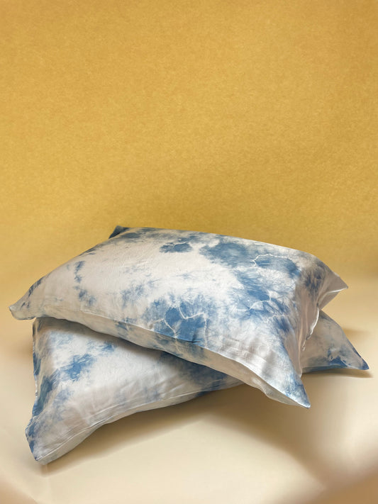 Silk Pillowcase Indigo Sky * Made to Order*